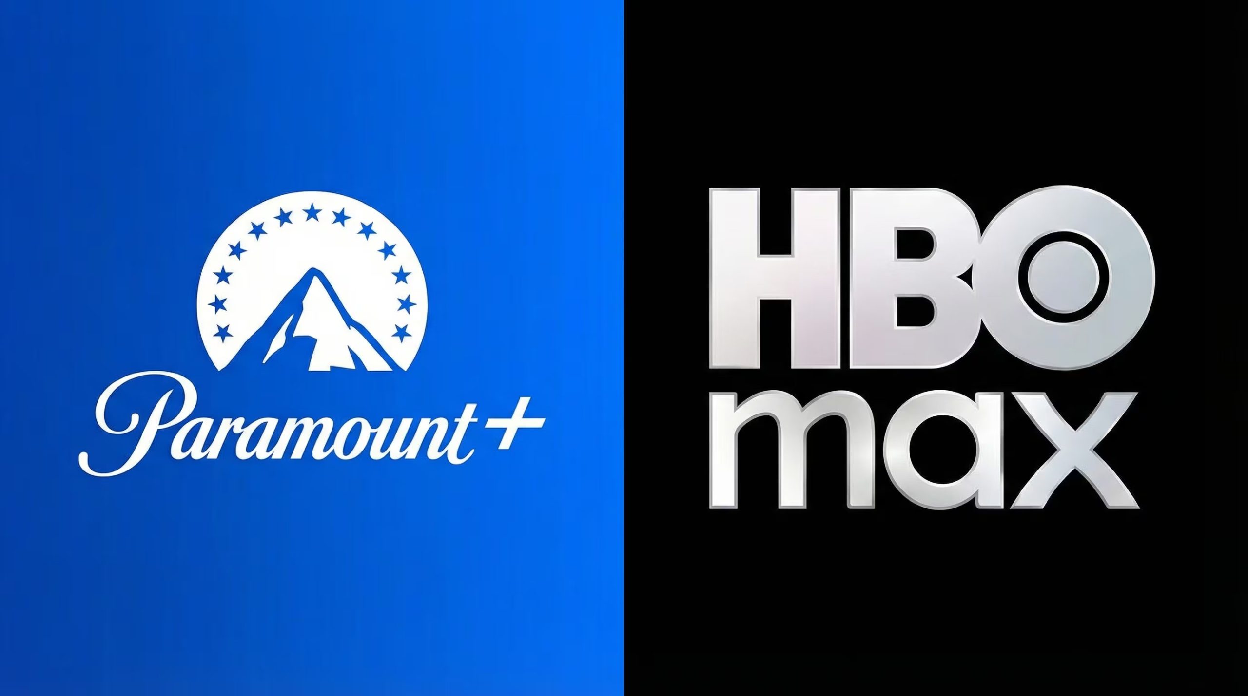 Los logos de Paramount+ y HBO Max aparecen uno junto al otro, representando la competencia en el mercado de servicios de streaming. (Imagen Ilustrativa Infobae)
