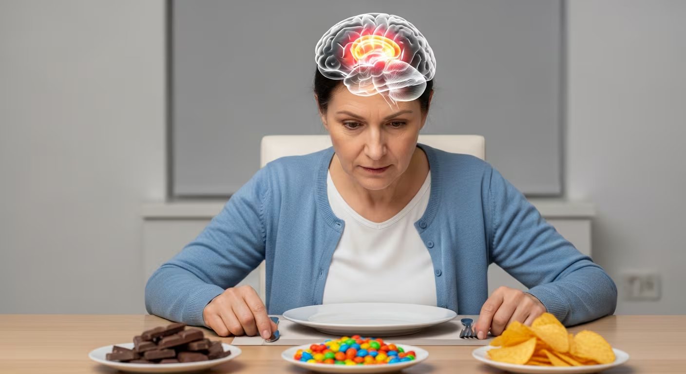 El Dr. Thomas Sambrook destaca que el sistema neuronal asocia alimentos calóricos a sensaciones de recompensa, operando fuera del control racional consciente (Imagen Ilustrativa Infobae)
