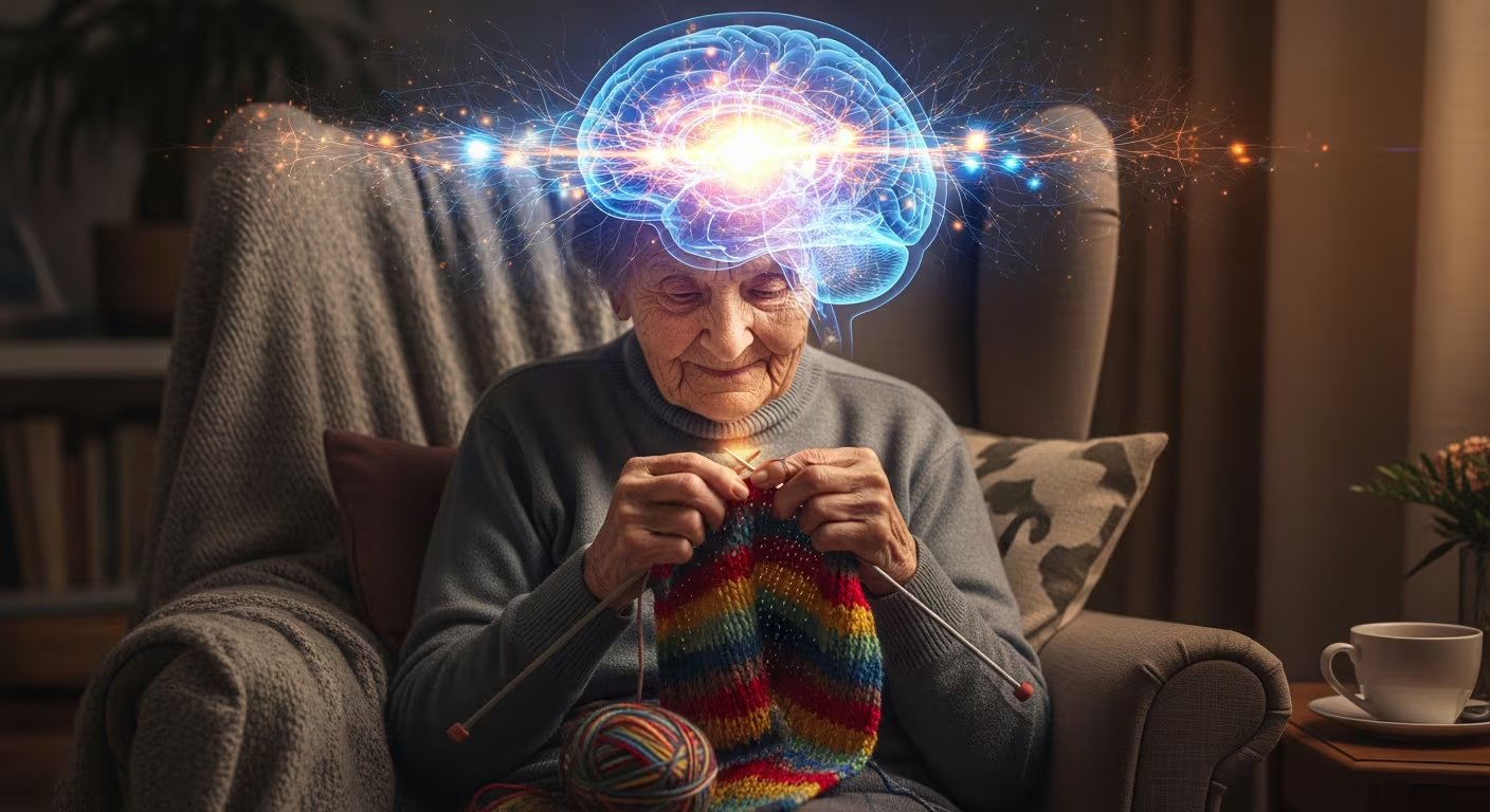 Practicar tejido proporciona estructura diaria, genera sentido de logro y fomenta la creación de vínculos sociales, claves para el bienestar emocional (Imagen Ilustrativa Infobae)