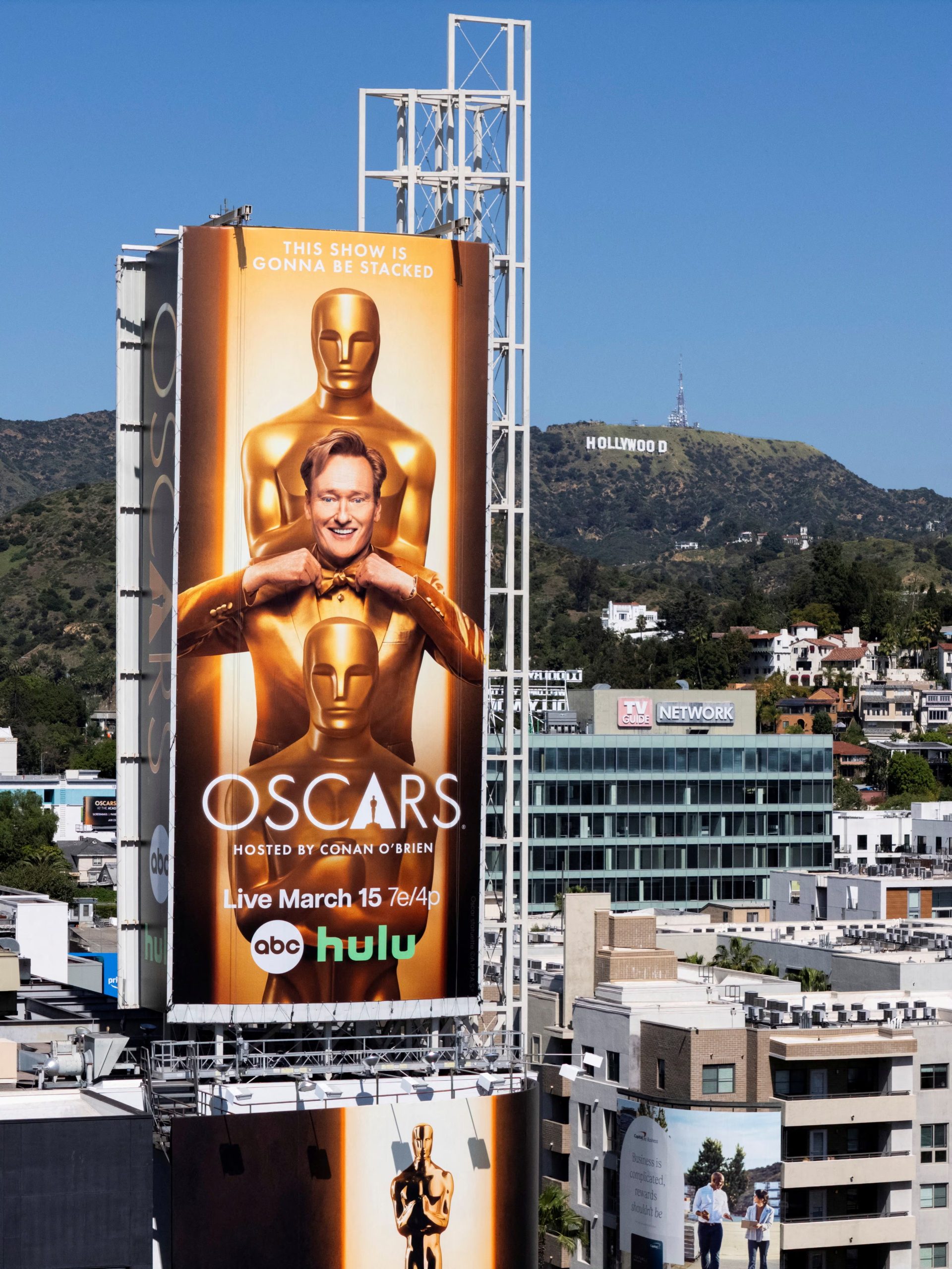 La imagen de O'Brien podía verse por estos días en grandes carteles en Hollywood (REUTERS/Daniel Cole)