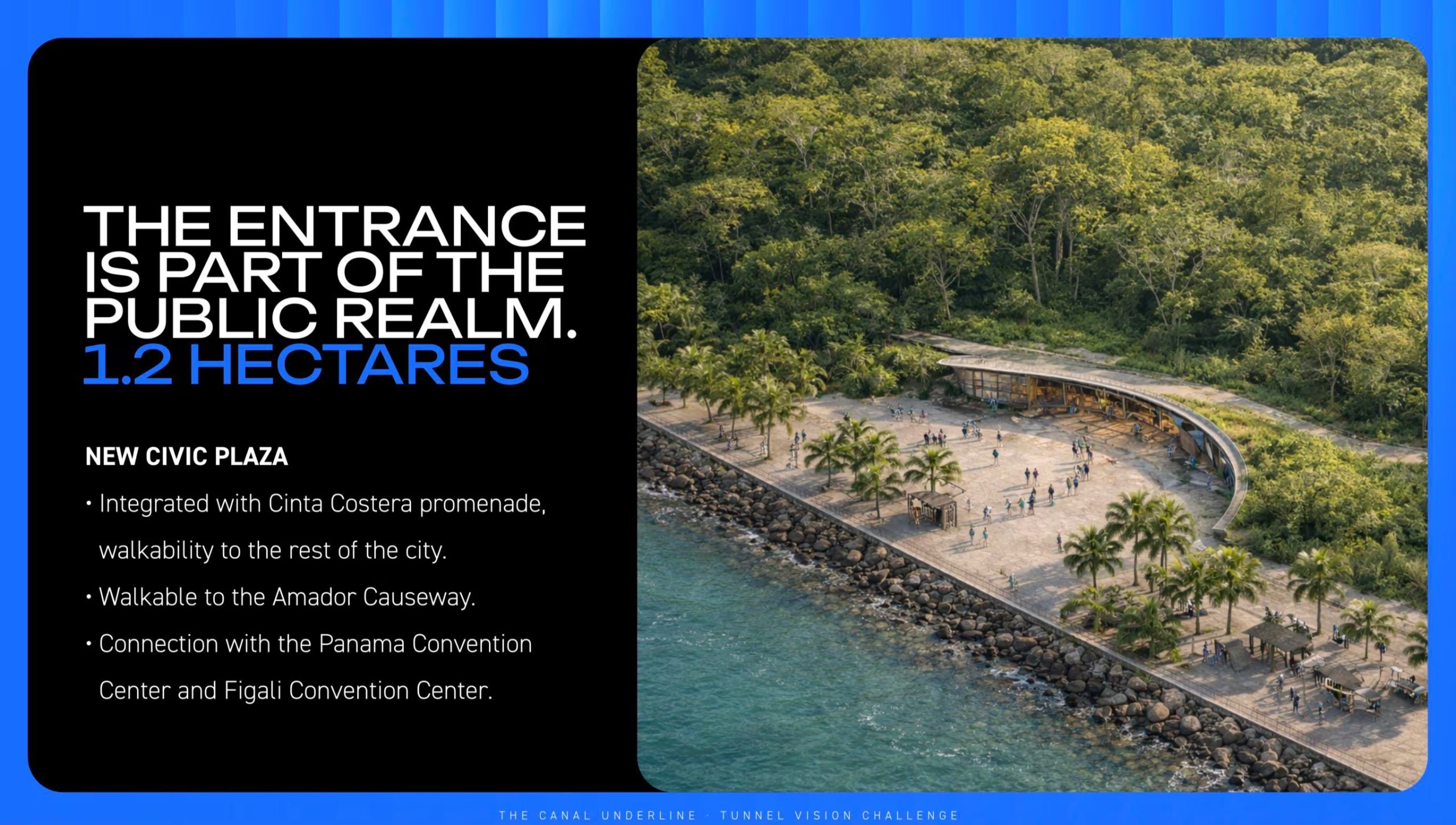 La propuesta busca conectar parques y espacios públicos ubicados en ambos lados del Canal de Panamá. Tomado de X