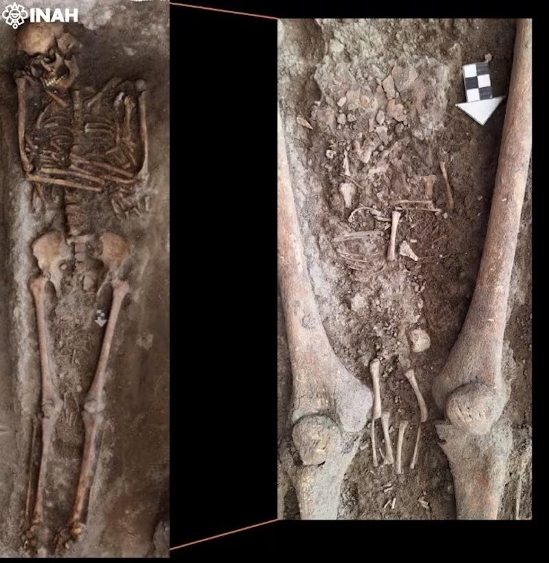 Restos humanos y ofrendas en Tlatelolco permiten reconstruir los rituales y creencias prehispánicas sobre la maternidad, la muerte y la transformación espiritual de las parturientas. (INAH)