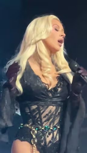 Christina Aguilera fue criticada por su show de una hora en CDMX. (Captura de pantalla)