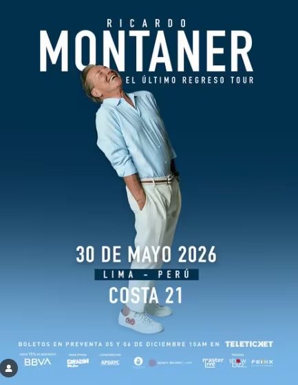 Ricardo Montaner en Lima con ‘El último regreso tour’: fecha, lugar y entradas para su concierto