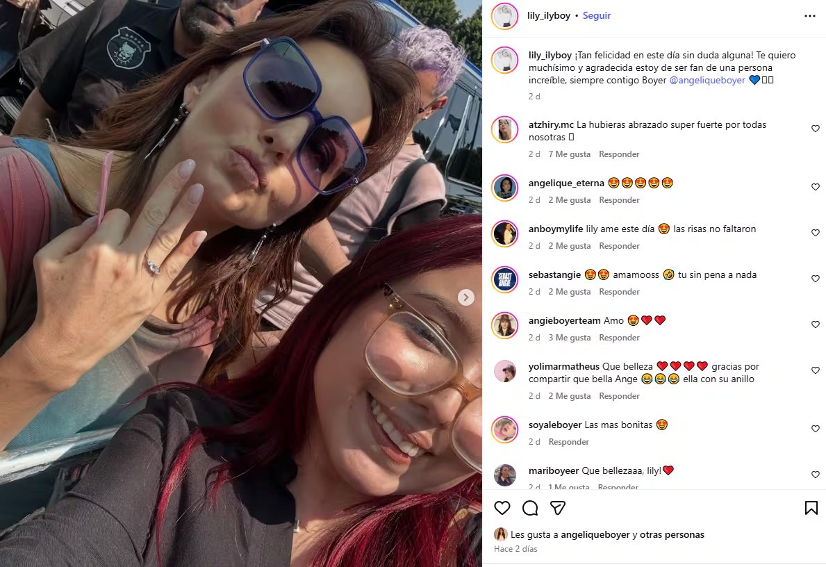 Lily, la fan que le pidió matrimonio a Boyer, compartió fotos y un emotivo mensaje sobre la experiencia en Instagram.
(Captura de pantalla)
