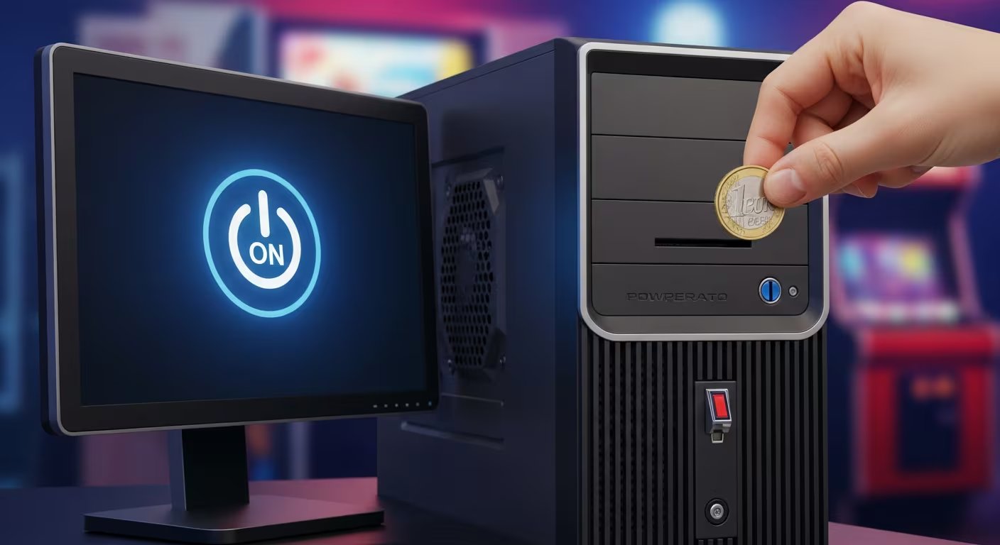 Ordenadores que se encienden con monedas: la fusión entre nostalgia arcade y control de acceso digital - (Imagen Ilustrativa Infobae)
