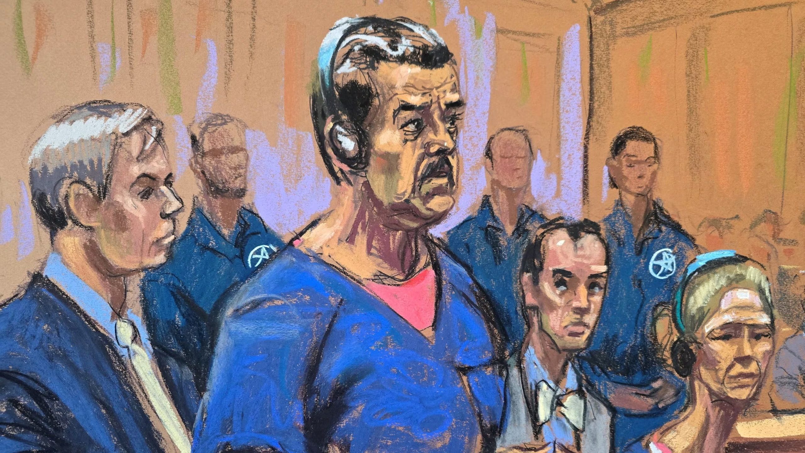 Nicolás Maduro y su esposa Cilia Flores en los tribunales de New York, (Estados Unidos)