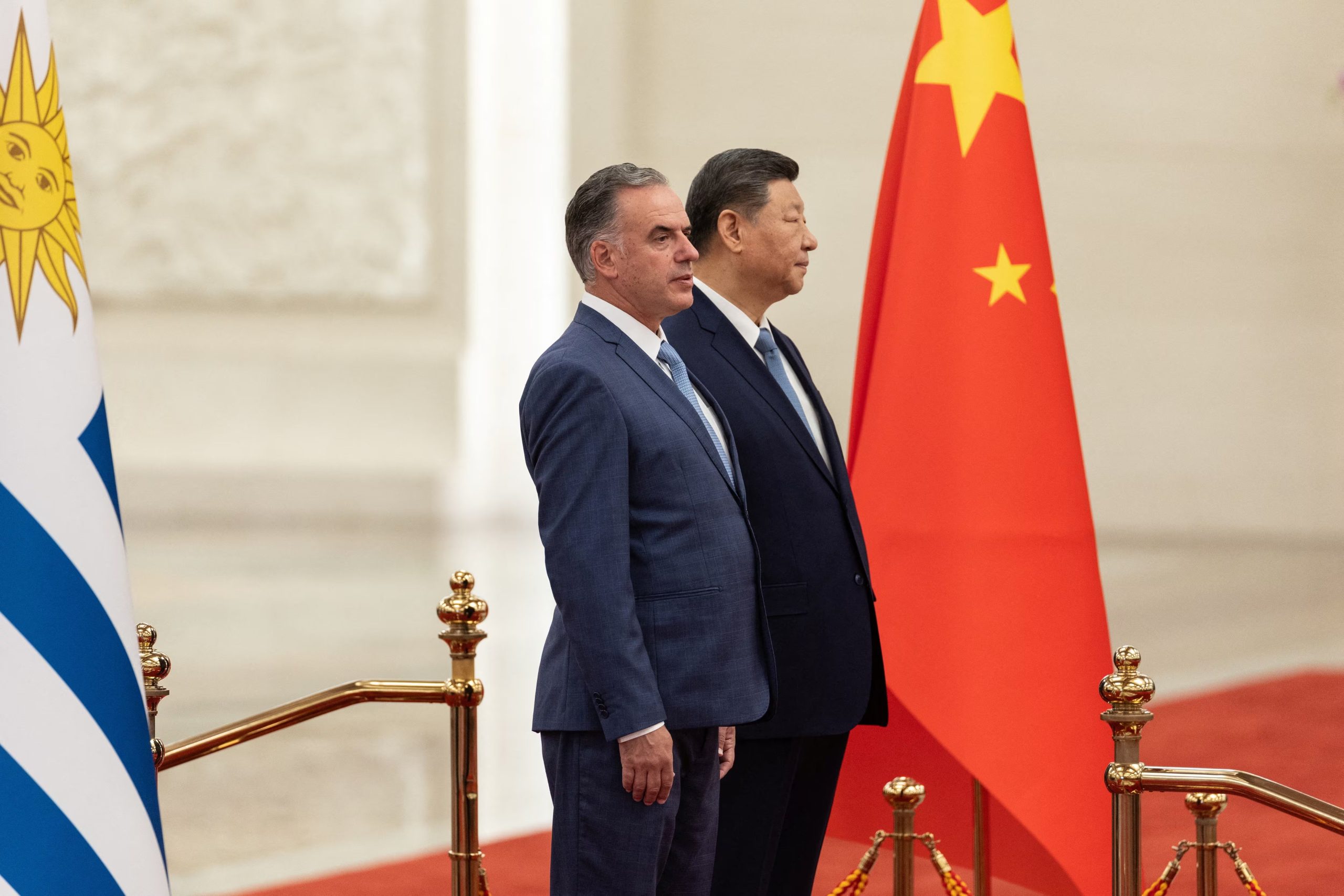 Yamandu Orsi se reunión con Xi Jinping el pasado 3 de febrero en Beijing (JESSICA LEE/Pool via REUTERS)