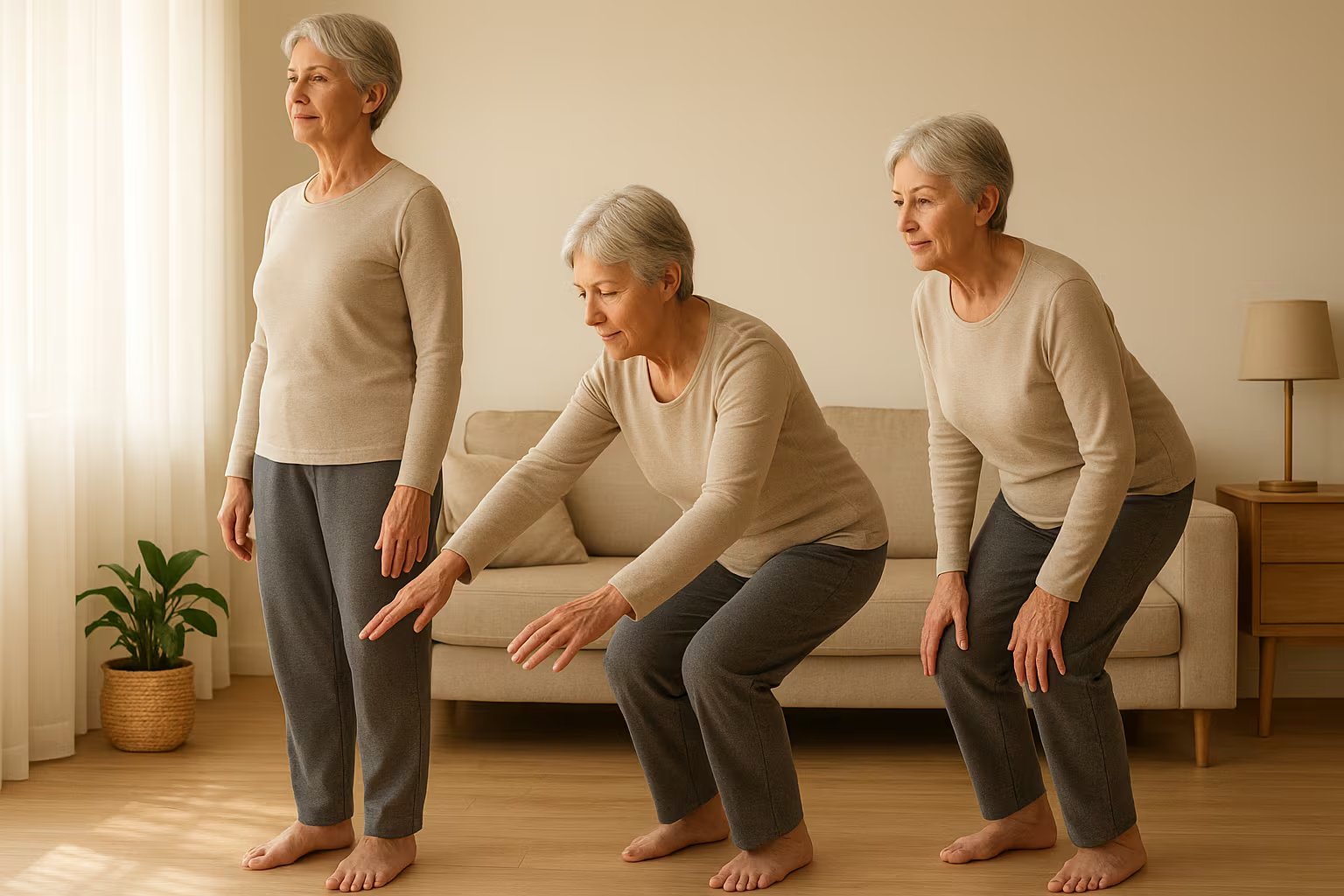 La prueba de sentarse y levantarse mide la capacidad de movilidad y equilibrio en adultos con un sistema de puntuación sobre diez puntos (Imagen Ilustrativa Infobae)