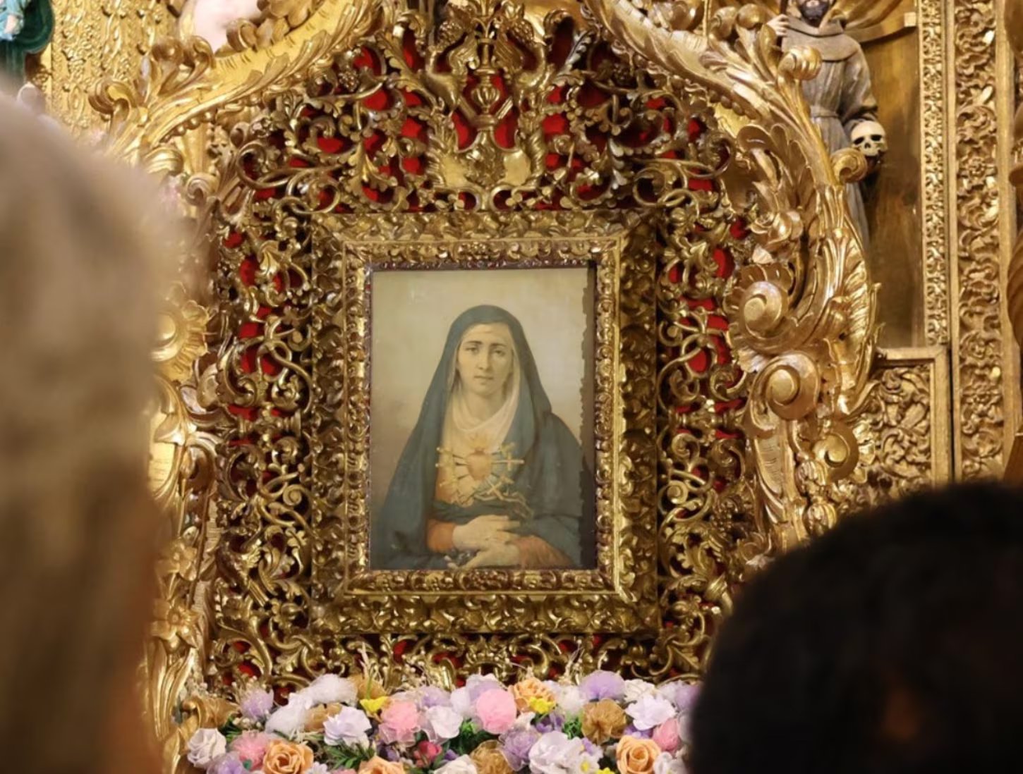 El cuadro original del prodigio fue expuesto en Quito ante los feligreses y devotos. (Colegio San Gabriel)