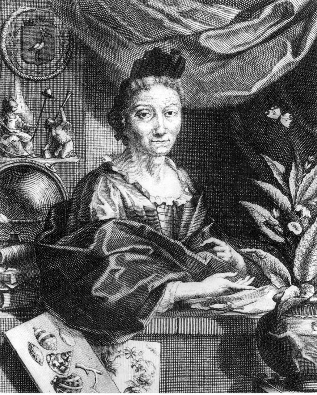 El método de observación directa y la valentía de Maria Sibylla Merian abrieron paso a futuras generaciones de mujeres científicas interesadas en la naturaleza (Dominio público)