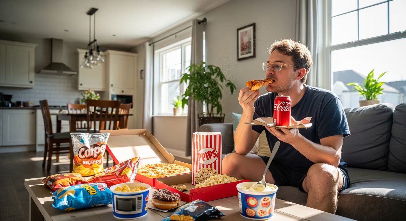 El consumo de frituras, embutidos, hamburguesas, pizzas y carnes rojas grasas enlentece el vaciamiento gástrico. (Imagen Ilustrativa Infobae)