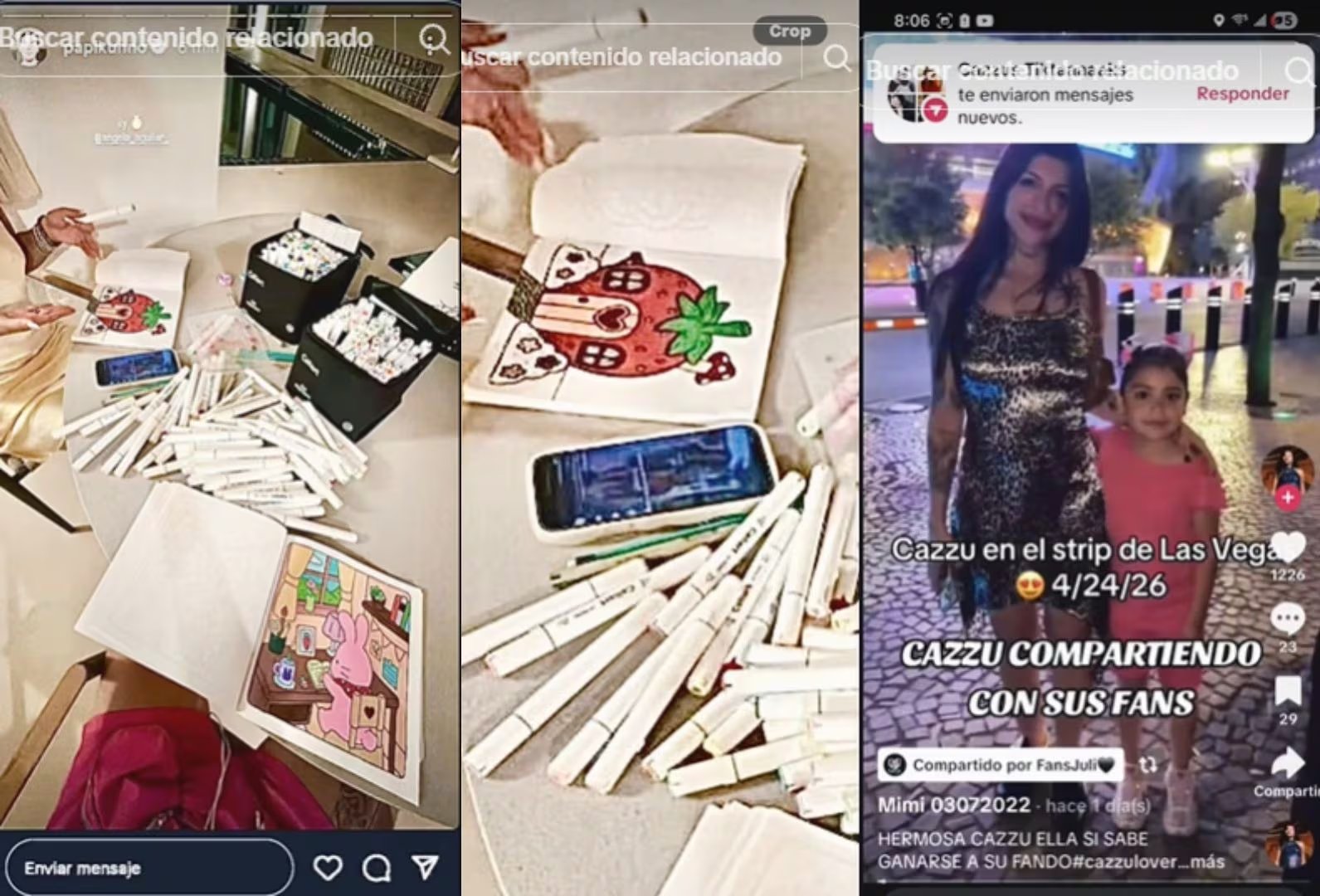 Una imagen compartida por Kunno desató sospechas de que Ángela Aguilar supuestamente seguiría de cerca a Cazzu, mientras los rumores de ruptura con Christian Nodal crecen en redes sociales. (@elalex702)