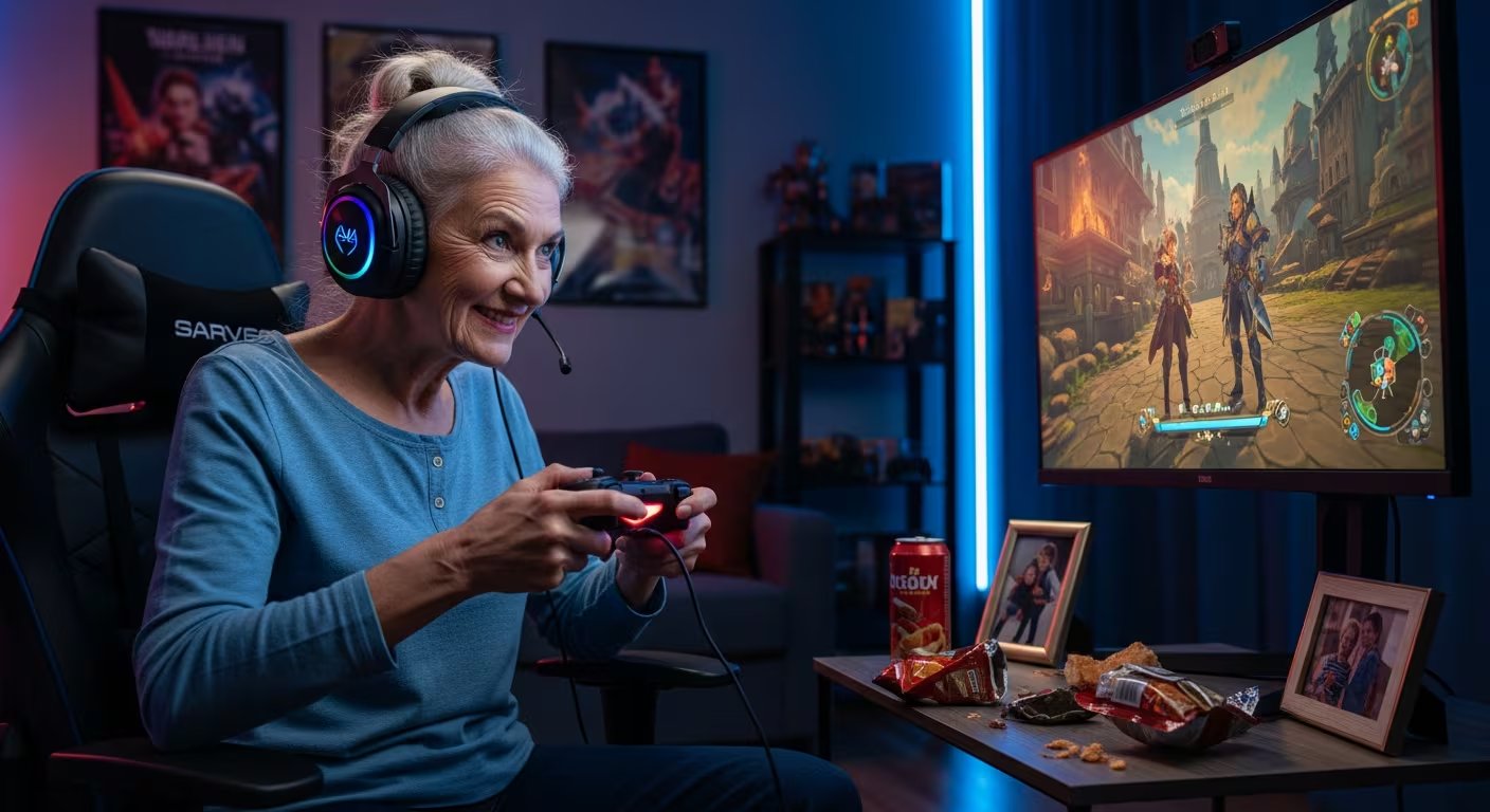 Más allá del pasatiempo: la “abuela gamer” y los beneficios cognitivos y sociales de los videojuegos en la vejez - (Imagen Ilustrativa Infobae)