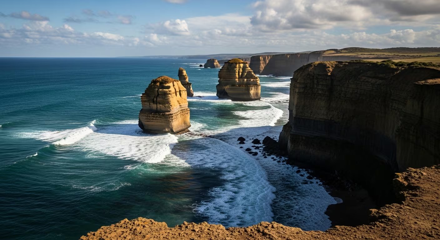 El estudio liderado por Stephen Gallagher utiliza microfósiles y análisis geológicos para esclarecer el origen y evolución de los famosos pilares de roca caliza del sureste australiano (Imagen Ilustrativa Infobae)