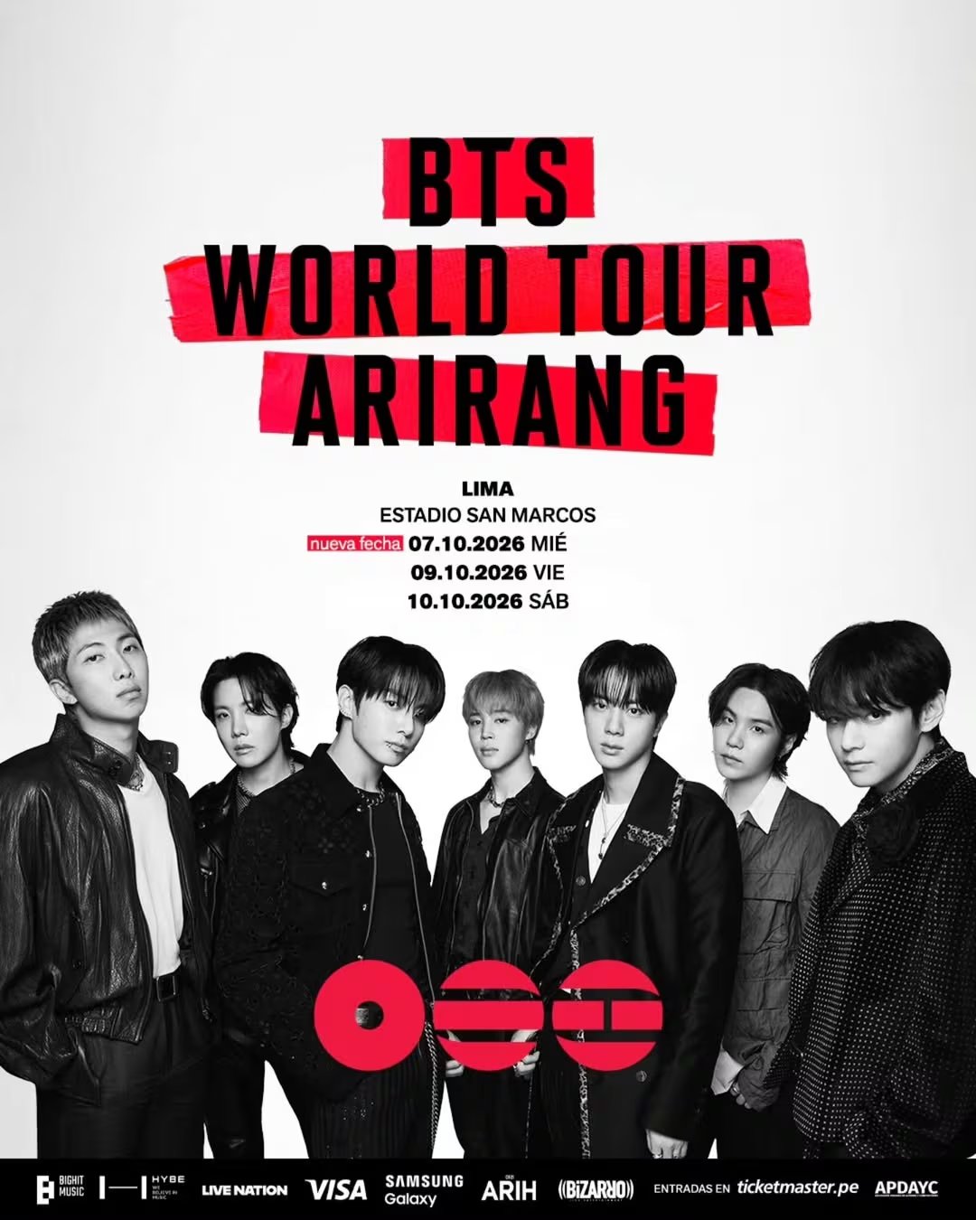 BTS anuncia tercera fecha en Lima tras agotar la preventa en el Estadio San Marcos. IG