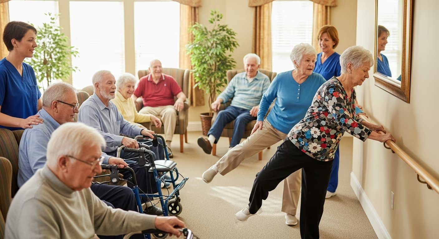 Sugieren ejercicios adaptados para mejorar fuerza y equilibrio y así reducir el riesgo de caídas. (Imagen Ilustrativa Infobae)