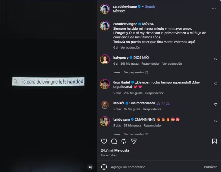 Cara Delevingne admitió que la música siempre ha sido uno de sus miedos a vencer. (Instagram)