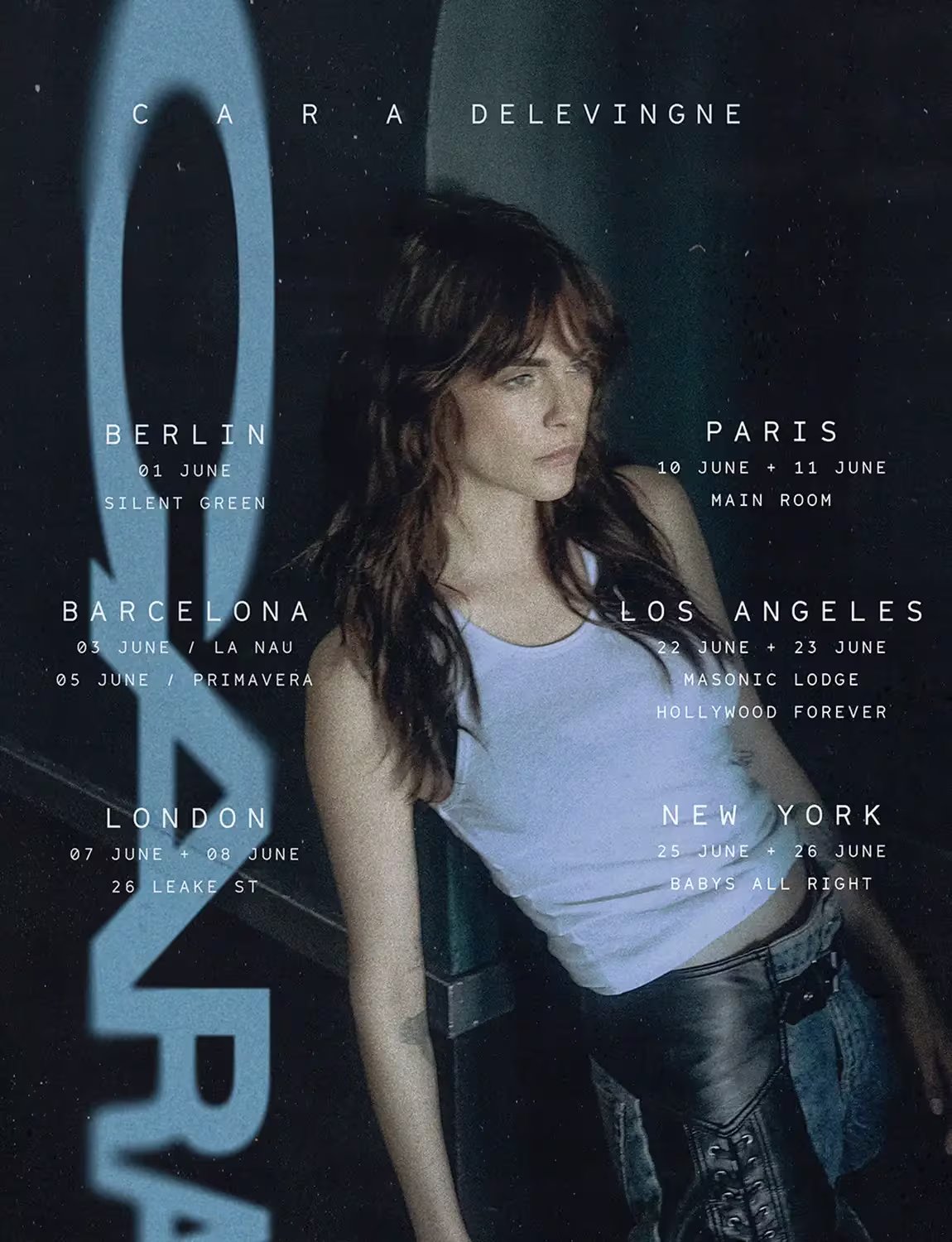 Cara Delevingne visitará varias ciudades de Europa y América del Norte. (Instagram)