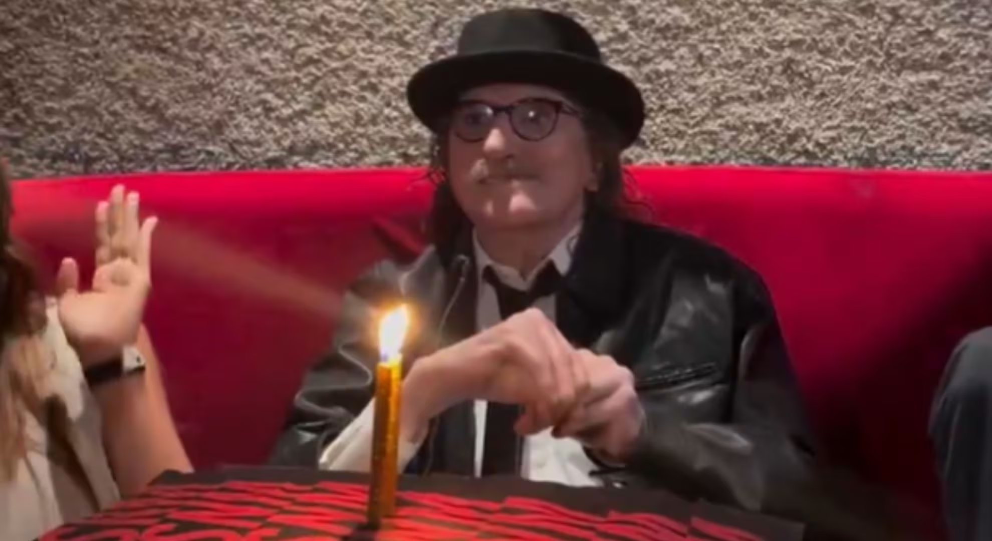 Charly García durante su último cumpleaños