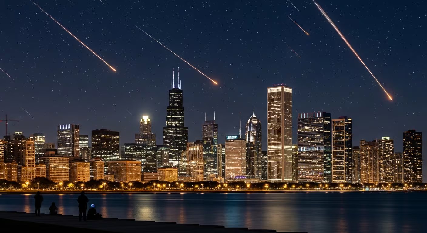 El mirador de Montrose y la península del planetario Adler de Chicago son los mejores puntos urbanos recomendados para presenciar la lluvia de meteoros (Imagen Ilustrativa Infobae)