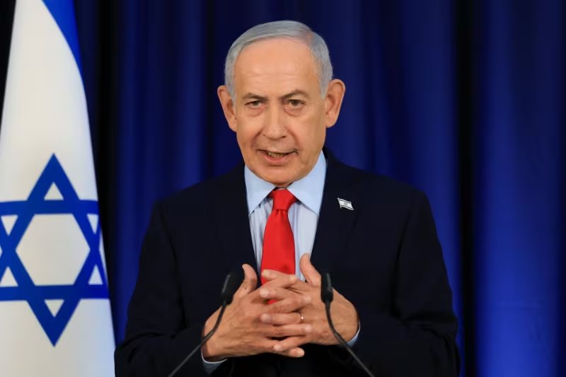 El primer ministro israelí, Benjamin Netanyahu, habla durante una conferencia de prensa en Jerusalén, en medio del conflicto entre Estados Unidos, Israel e Irán, el 19 de marzo de 2026. REUTERS/Ronen Zvulun/Pool