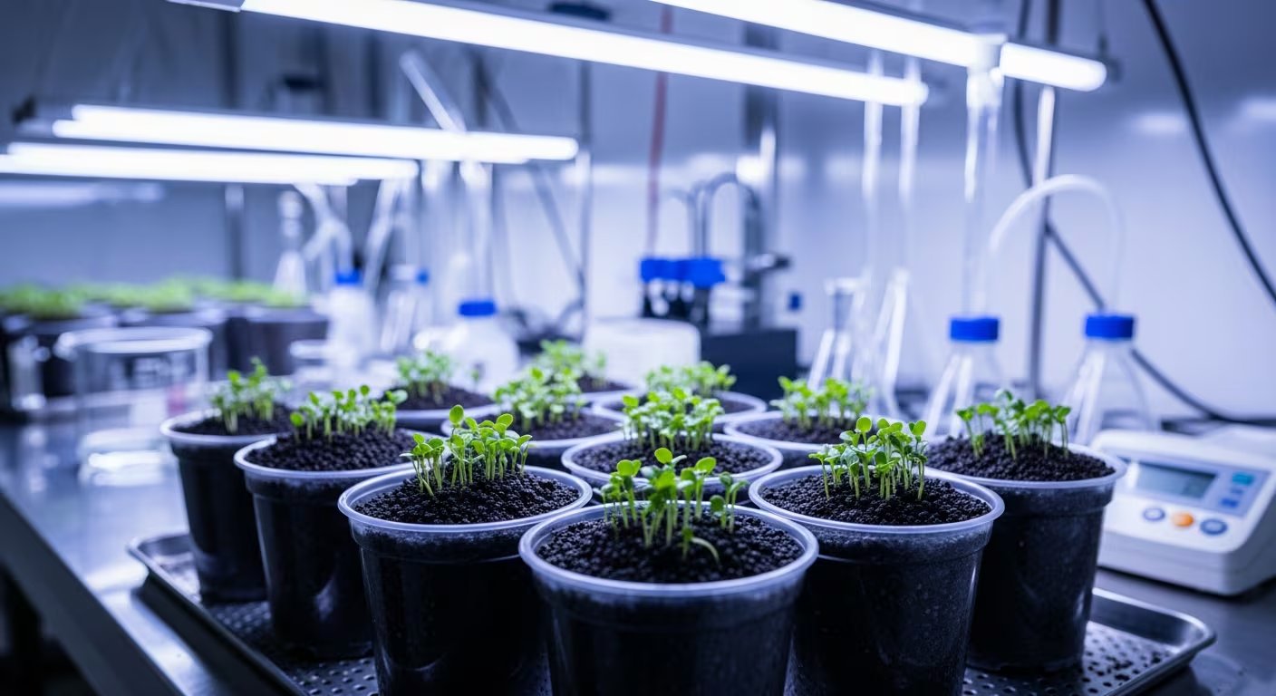 Experimentos recientes demostraron que la planta Arabidopsis thaliana puede crecer en regolito lunar real, lo que abre el camino hacia sistemas autosuficientes de cultivo fuera de la Tierra (Imagen Ilustrativa Infobae)