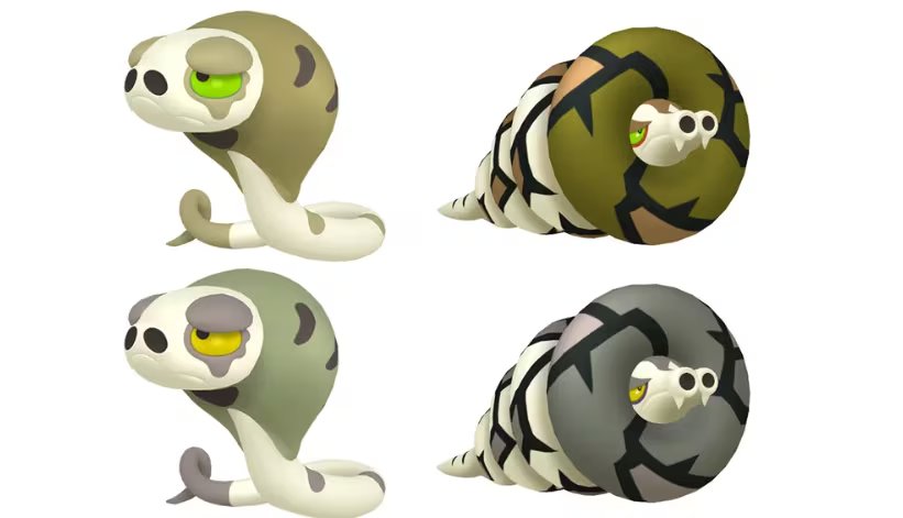 Las versiones variocolor de Silicobra y Sandaconda no están disponibles. (The Pokémon Company)