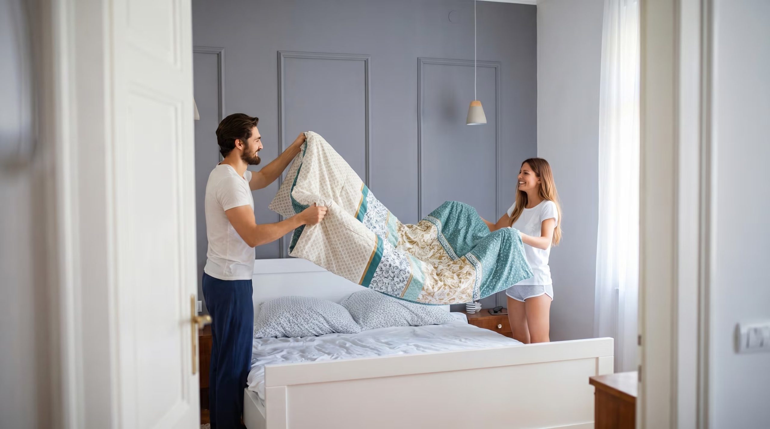 Lavar sábanas y fundas a altas temperaturas refuerza la higiene del dormitorio. (Imagen Ilustrativa Infobae)