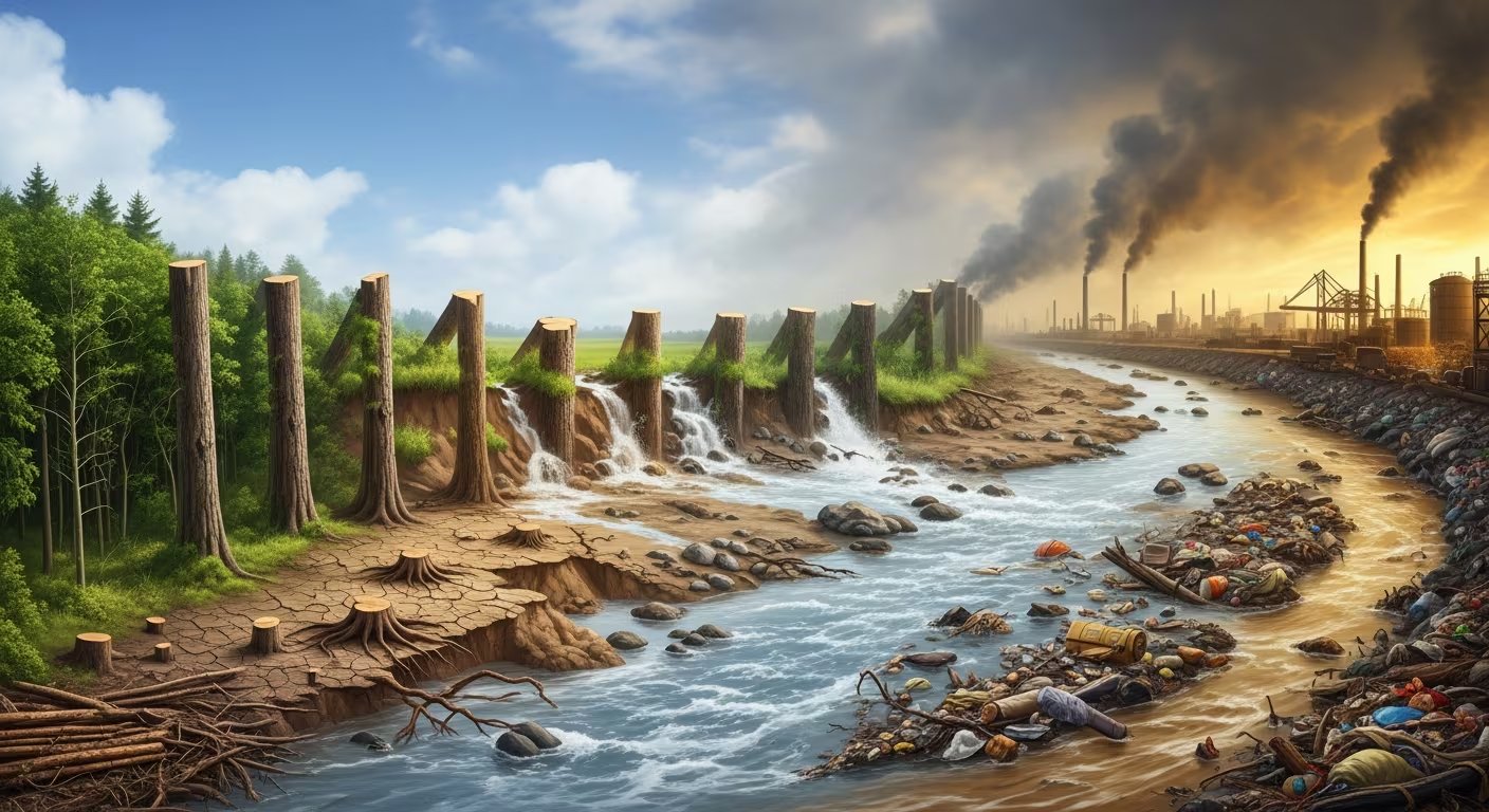 El aumento de la proporción de 'agua joven' en ríos y arroyos por pérdida de bosques incrementa el riesgo de contaminación para consumo humano (Imagen Ilustrativa Infobae)