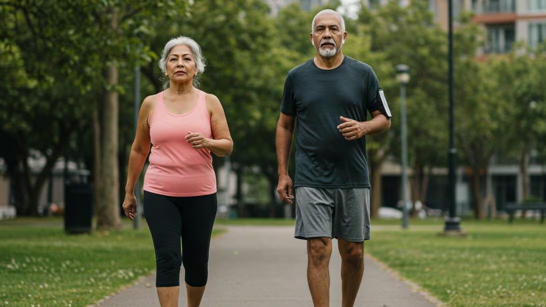 La actividad física suave, como caminar o practicar yoga, ayuda a reducir el estrés y a regular hormonas asociadas al apetito ( Imagen Ilustrativa Infobae)