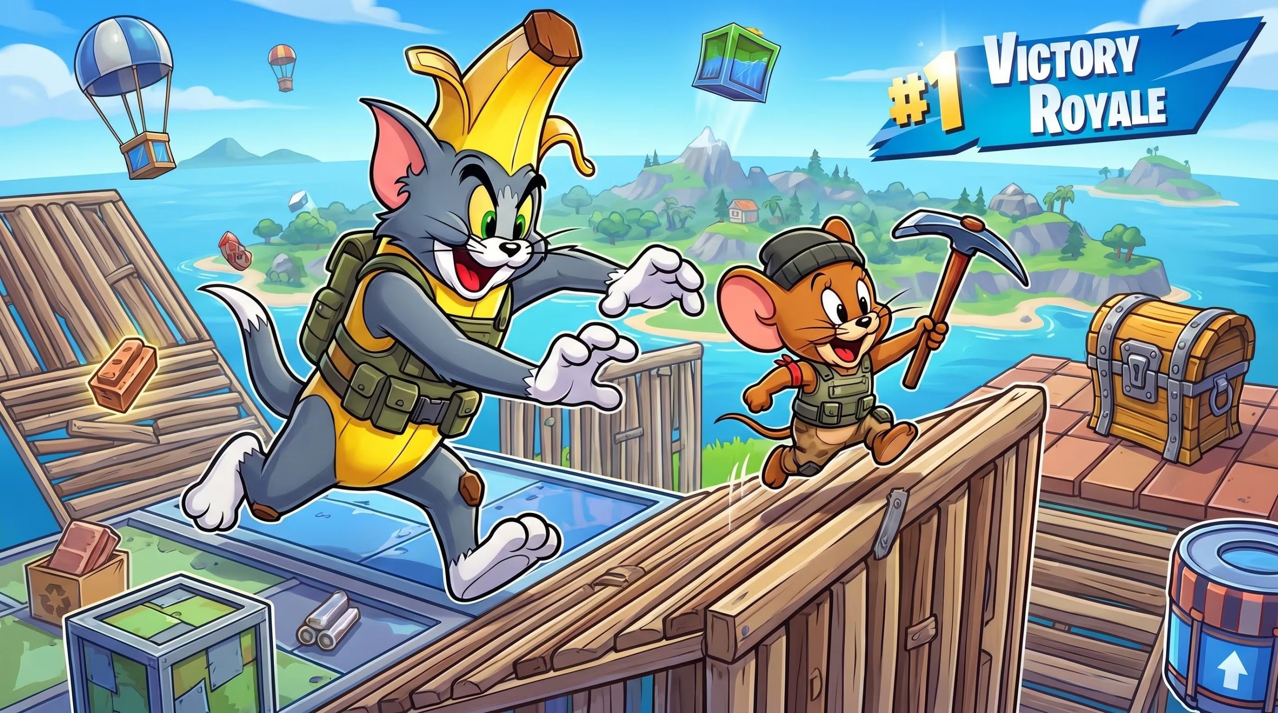 Gemini, a través de su modelo Gemini 2.0 Flash, genera imágenes que recrean a ambos personajes con la estética del videojuego de Epic Games. (Imagen Ilustrativa Infobae)