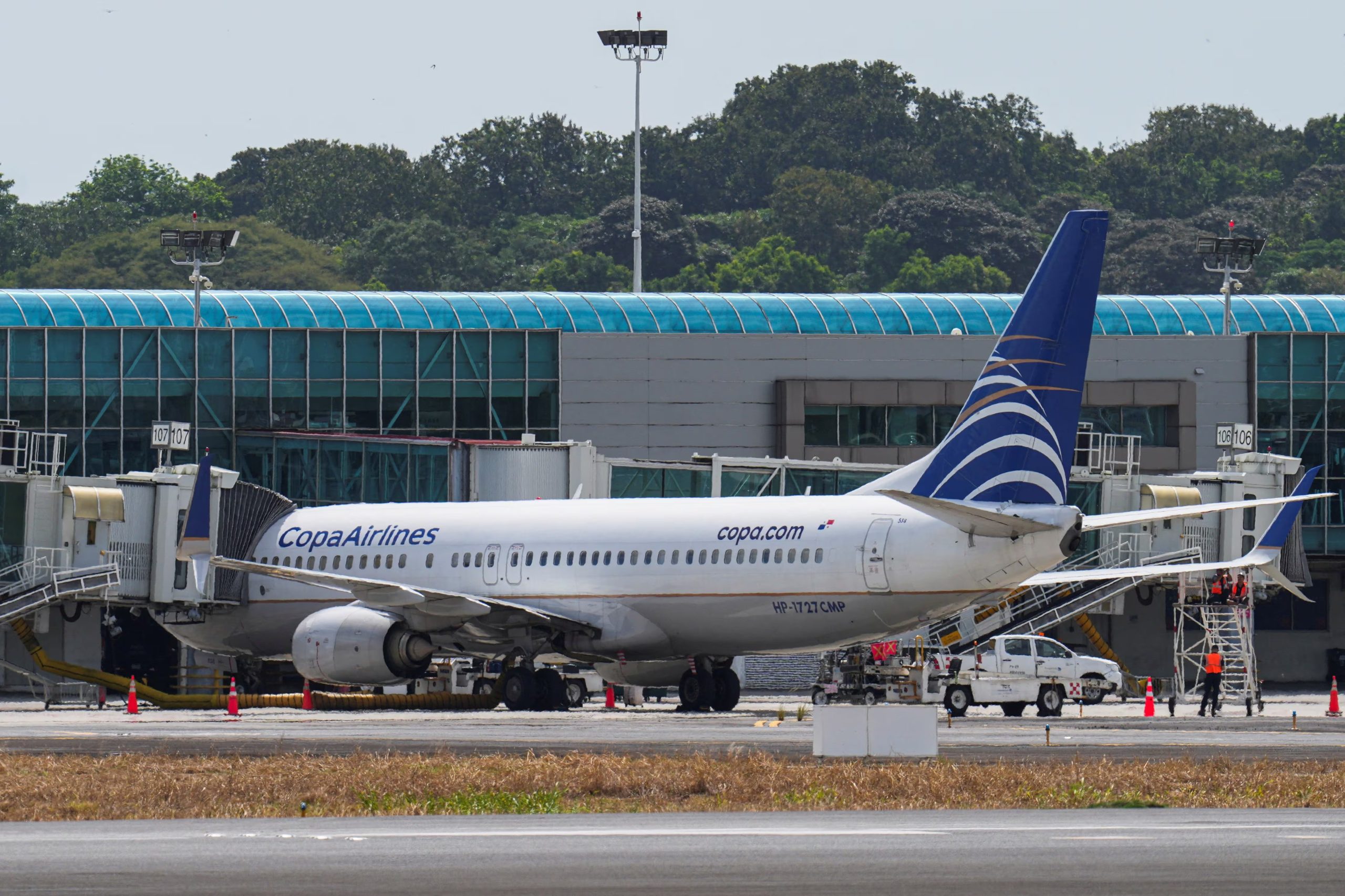 En 2026, Copa Airlines estima operar 420 vuelos diarios a través del Hub de las Américas, ubicado en el Aeropuerto Internacional de Tocumen, principal centro de conexiones aéreas del país. REUTERS/Enea Lebrun
