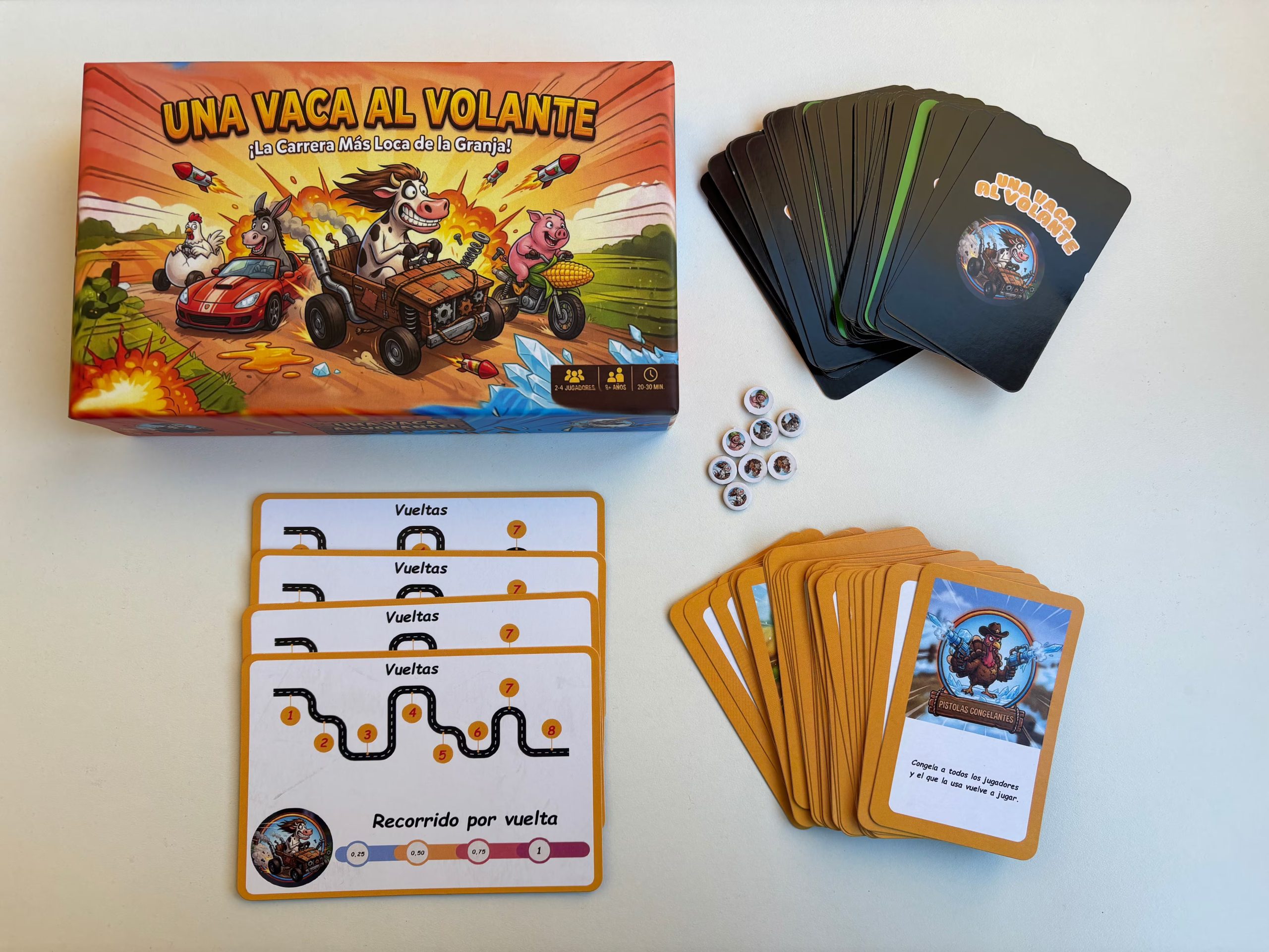 Juego 'Una vaca al volante', ideado por Gael Pell, de 12 años. (Cedida)