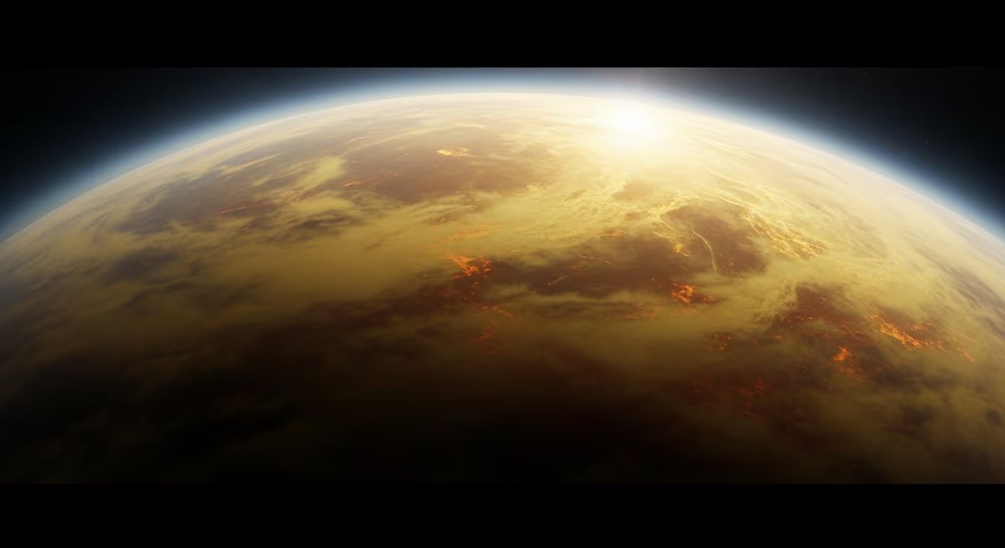 Venus ejemplifica la pérdida de habitabilidad cuando el planeta pierde agua y se altera el ciclo del carbono, generando temperaturas extremas (Imagen Ilustrativa Infobae)