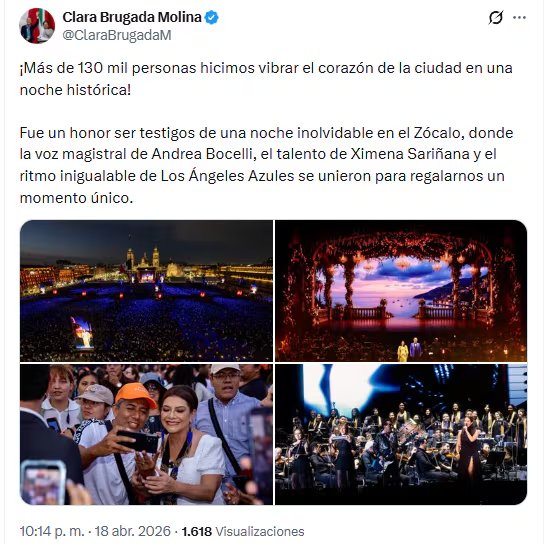 El cantante reunió a más de 130 mil personas. (Captura de pantalla)