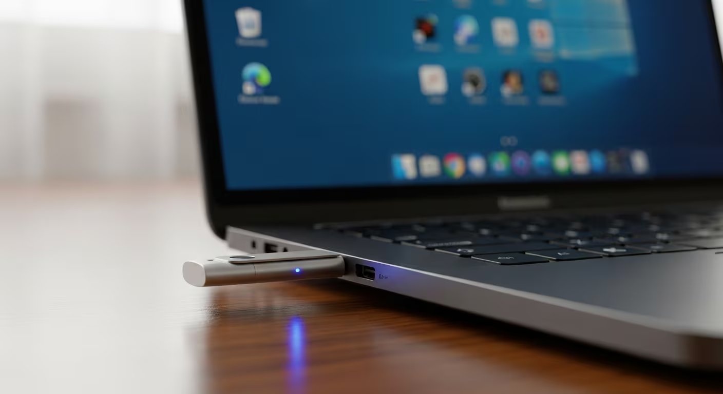 Una memoria USB puede ser convertida en una llave de seguridad física. (Imagen Ilustrativa Infobae)