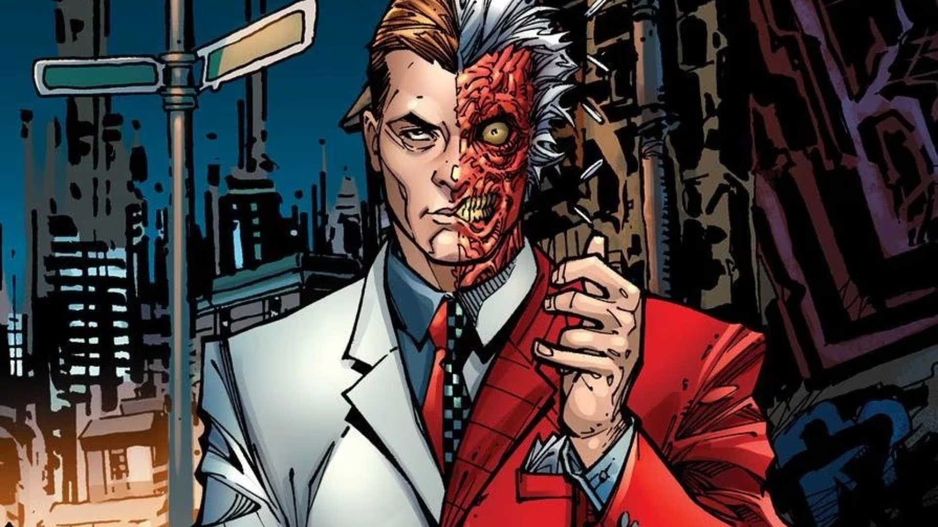 Matt Reeves apuesta por profundizar en el pasado familiar de Dos Caras en la secuela. (DC Comics)