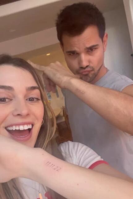 Taylor Lautner y Tay Lautner grabaron la fecha de su boda para recordar su unión cada día