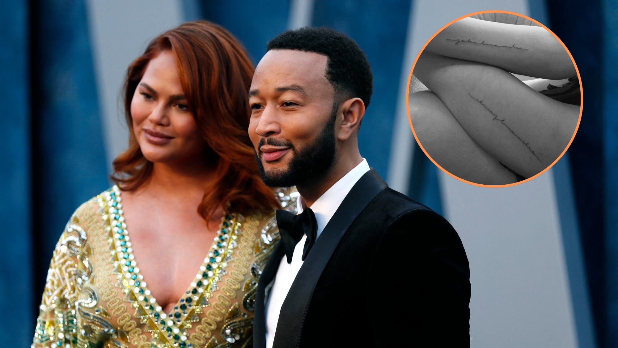 John Legend y Chrissy Teigen inscribieron los nombres de toda su familia como homenaje permanente. (Imagen Ilustrativa Infobae)