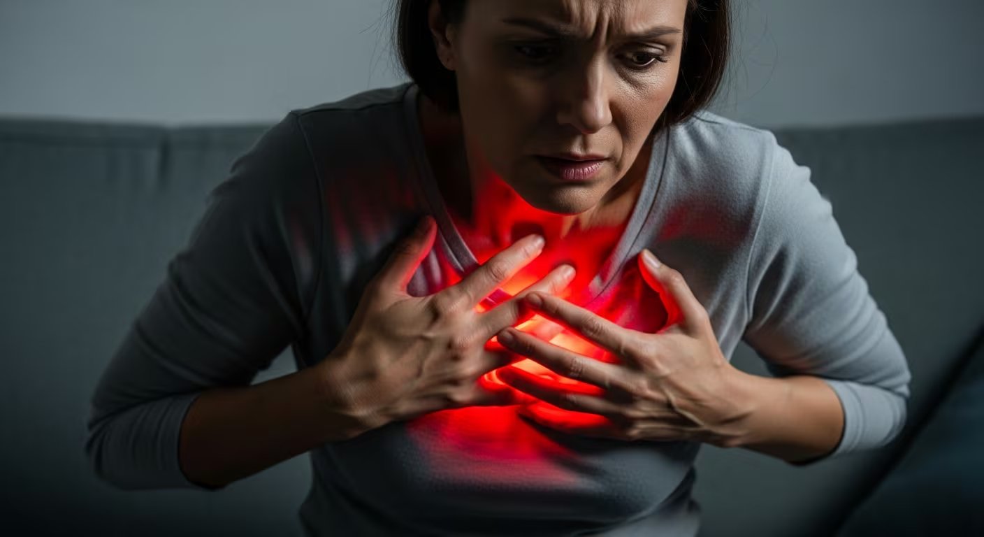 El dolor en el pecho es la señal más común de alerta de un ataque cardíaco y requiere atención médica urgente según expertos en salud cardiovascular (Imagen Ilustrativa Infobae)