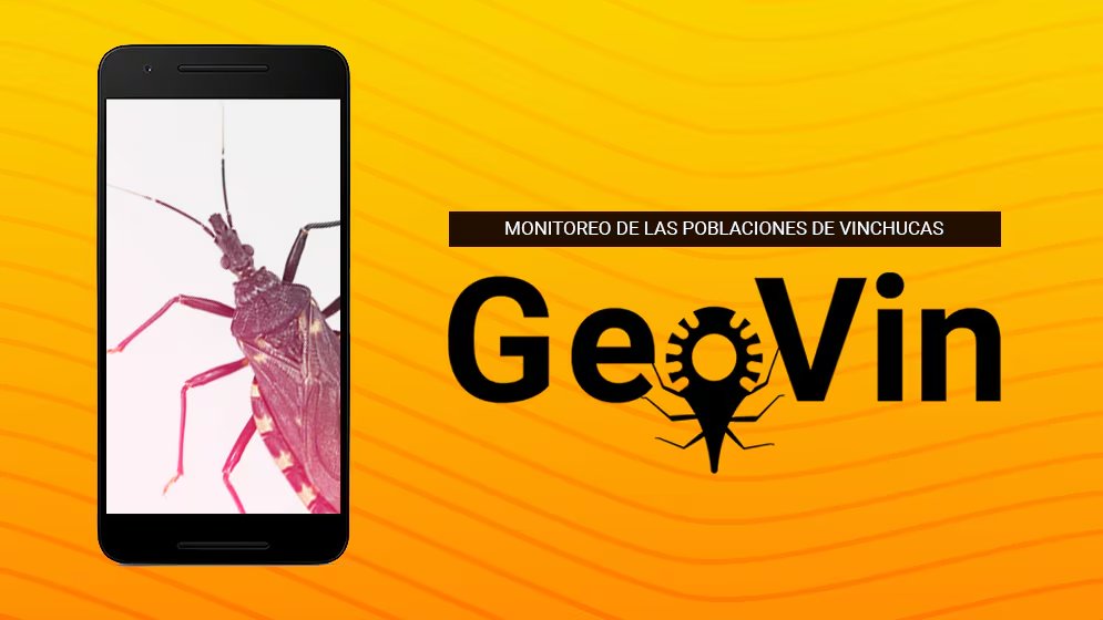 GeoVin es una plataforma digital creada por el Centro de Estudios Parasitológicos y de Vectores (CEPAVE) en Argentina para que la comunidad pueda reportar la presencia de vinchucas y contribuir a la vigilancia del Chagas/Conicet - UNLP