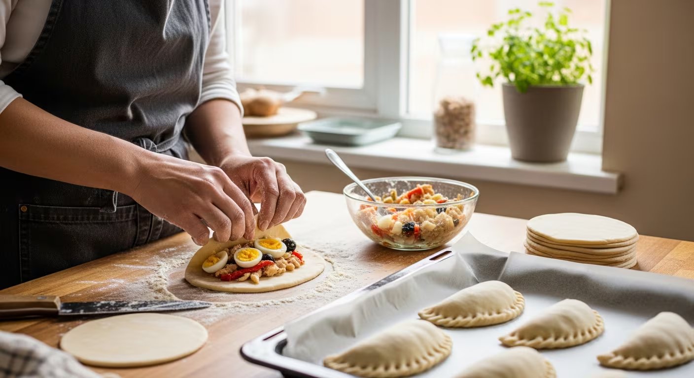 La masa casera es clave para lograr empanadas perfectas y resaltar el sabor de cada relleno (Imagen Ilustrativa Infobae)