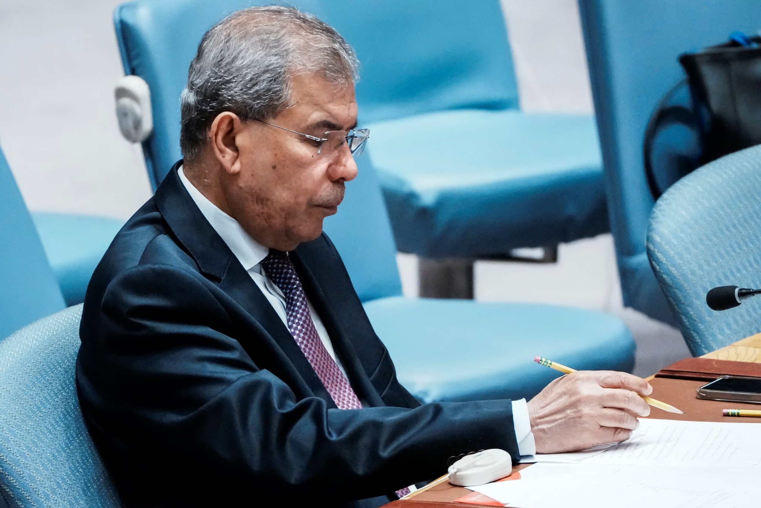 El representante de Yemen ante las Naciones Unidas, Abdullah Ali Fadhel Al-Saadi (REUTERS/Eduardo Munoz)