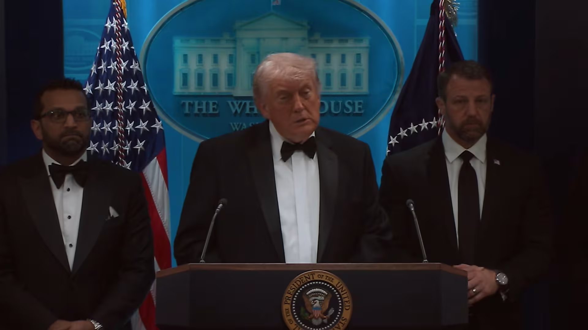 Donald Trump habla desde la Casa Blanca