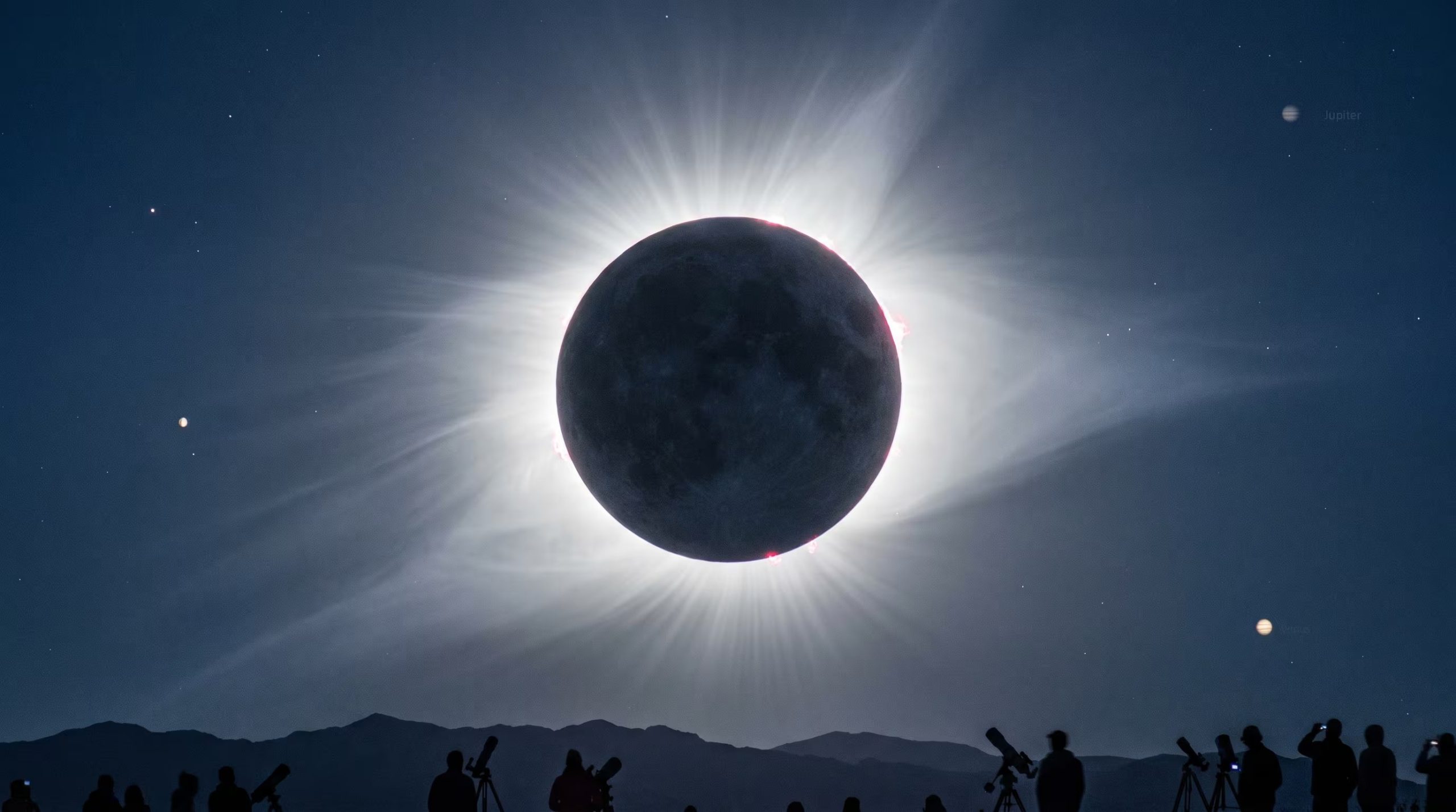 La NASA lo califica como uno de los eclipses más espectaculares del siglo. (Imagen Ilustrativa Infobae)