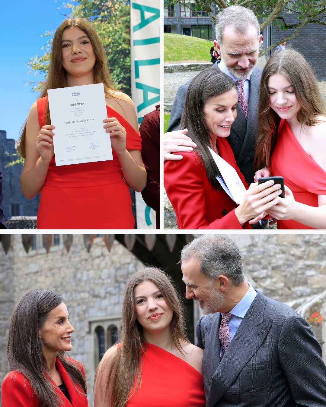 Imágenes de la graduación de la infanta Sofía en el UWC Atlantic College de Gales. (Casa Real/Instagram)
