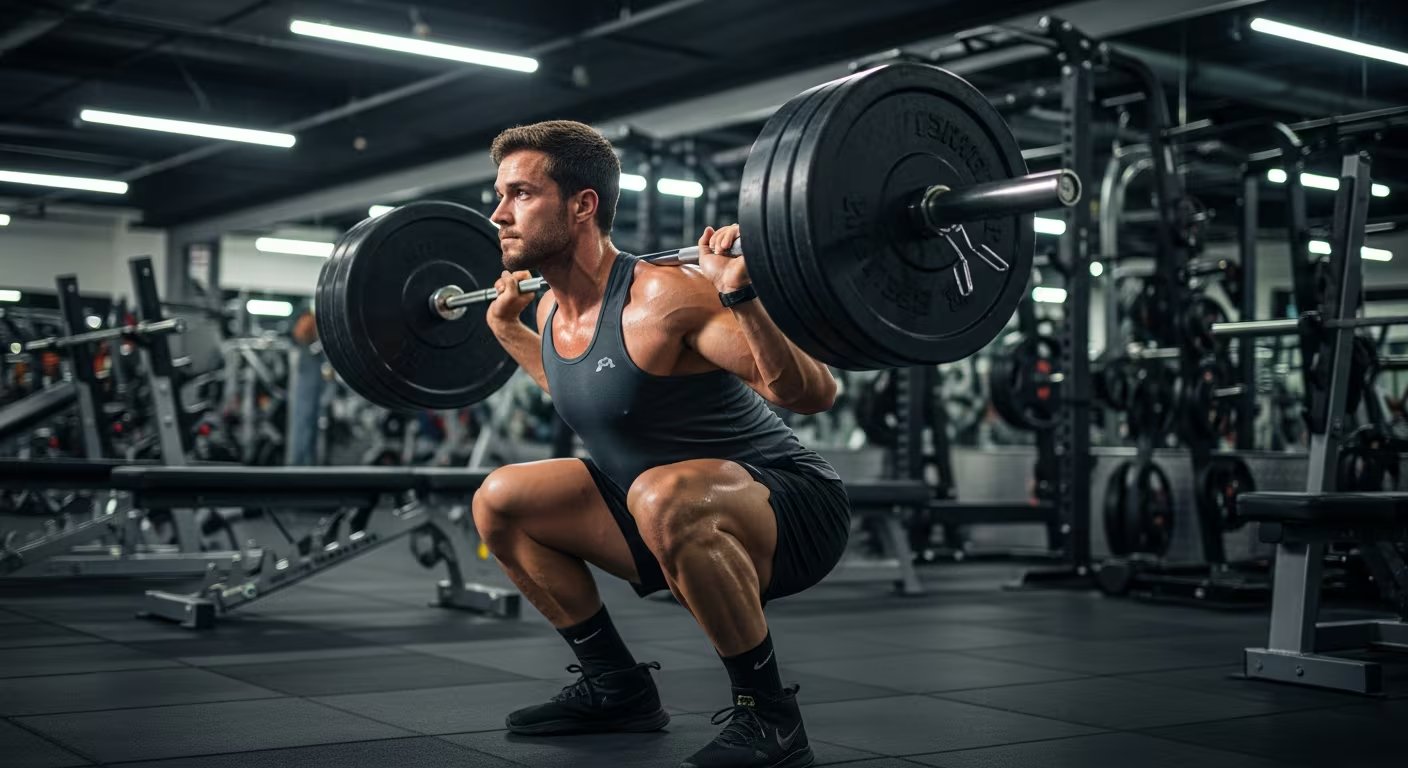 Adaptar la variante de sentadilla, como barra alta, baja o frontal, optimiza el rendimiento según la estructura corporal de cada persona (Imagen Ilustrativa Infobae)