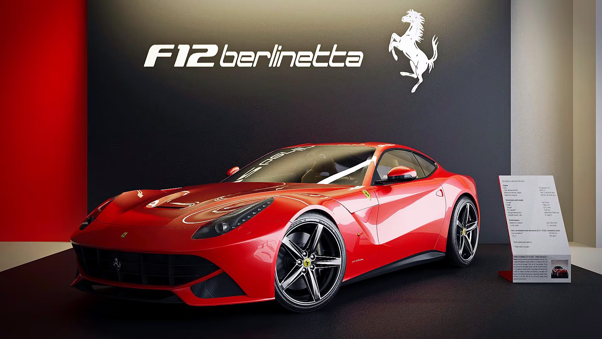El Ferrari F12 Berlinetta destaca como un gran turismo de motor delantero central desarrollado por el Centro Stile Ferrari y Pininfarina