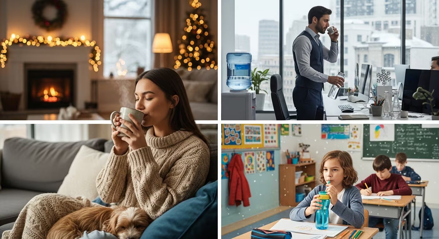 Mantener la hidratación adecuada ayuda a preservar funciones vitales como la cognición, la inmunidad y la resistencia física en invierno - (Imagen Ilustrativa Infobae)